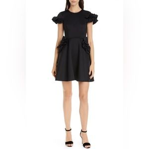 ✨TED BAKER✨ Luuciee Ruffle Trimmed Dress - Black - Ted Size 1
